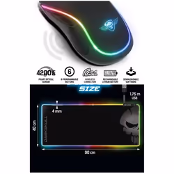 Souris sans fil - PRO - M9 - 4200 DPI - Rechargeable - 6 boutons - RGB LED