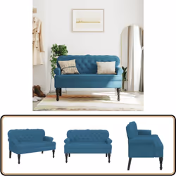 VidaXL Banc avec dossier bleu 119,5x64,5x75 cm velours Que vous cherchiez à créer un coin salon confortable dans votre maison ...