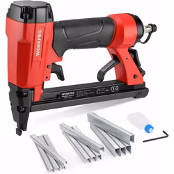 Description générale Le pistolet à agrafes professionnel WORKPRO 22 GA est conçu pour des performances optimales avec une pre ...