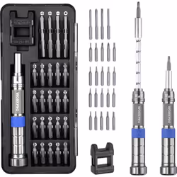 KIT DE TOURNEVIS DE PRÉCISION : Ce kit de tournevis de précision comprend 24 embouts interchangeables, couvrant des types cou ...