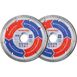 Lot de 2 Disques à Tronçonner Diamantés 125 mm, Ultra-Fins 1,2 mm pour Coupe à Sec et à l'Eau, pour Carrelage, Porcelaine, Céramique, Béton, Marbre,
