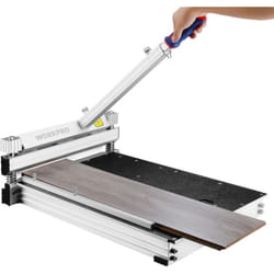 Workpro - Coupe-Sol Stratifié avec Angle de Précision, Coupe Parquet Largeur de Coupe 340 mm, Profondeur 16 mm, Alliage d'Aluminium, Idéal pour