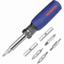 【Tournevis multifonctionnel】Le tournevis réversible 7 en 1 comprend 4 embouts (PH1&SL4, PH2&SL6; PZ1&PZ2, T10&T15) et 1 tige ...