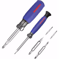 【Tournevis 6 en 1】 Le tournevis réversible 6 en 1 comprend 2 embouts (PH1&SL4, PH2&SL6) et 1 tige d'extension à double extrém ...