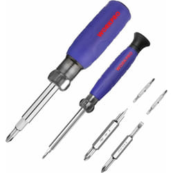 Jeu de Tournevis Multi-Embouts en S2, Tournevis 6 en 1 et Tournevis de Précision 4 en 1 avec l'Embout Réversible (Cruciforme/Plat), 2 Tailles de