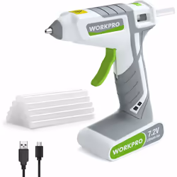 【Chauffage rapide】Atteignant rapidement la température de travail en 40 secondes, WORKPRO pistolet à colle sans fil dispose d ...