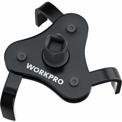Workpro - Clé Filtre à Huile 3 Griffes Réglable pour 70-110mm, Mouvement dans 2 Sens et 3 Types de Connection - Clé à Cliquet de 3/8', 1/2' et Clé de