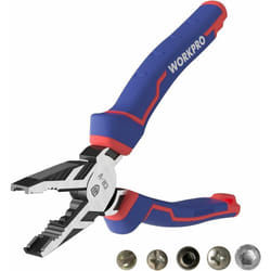 Workpro - Pince Universelle Multifonctionnelle en Cr-V 200mm, avec Poignée Bi Matière Confortable pour Couper, Serrer ou Tirer les Vis et Boulons,