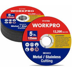Workpro - Disque à Tronçonner 20 Pièces, 125 mm x 1,2 mm x 22 mm, Meules à Tronçonner pour Métal, Acier Inoxydable, Accessoires pour Meuleuse d'Angle