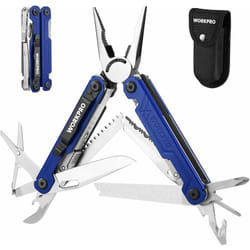 Pince Multifonction en Acier Inoxydable 18 en 1, Outil Multifonction avec Sac, Multitool Couteau Scie Tournevis Ouvre-Boîte pour Extérieur, Camping,