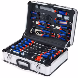 Description générale Cette caisse à outils comprend 119 pièces essentielles, fabriquées en acier chrome-vanadium et acier au ...