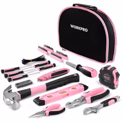 Description générale Ce kit d’outils polyvalent WORKPRO comprend 103 pièces essentielles pour tous vos projets de bricolage e ...