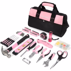 Description générale Le kit d'outils WORKPRO Pink Rose de 106 pièces est idéal pour le bricolage et l'entretien domestique. F ...