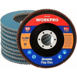 Lot de 10 Disques Abrasifs à Lamelles de Haute Qualité, Disque de Meulage 115 mm, Grain 80 pour Enlever Ebavure, Rouille, Polissage, Finition