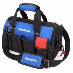 【Pratique et commode】 Sac à outils équipe simultanément poignée et bandoulière réglable, il est capable de changer librement  ...
