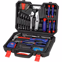Description générale Ce kit d’outils WORKPRO de 160 pièces est le choix parfait pour tous vos besoins en matière de bricolage ...