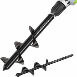 Workpro - Mèche Jardin Tarière ø 80 et ø 40 mm 2 Pièces, Forets de Jardin en Spirale, Outil de Plantation Pratique pour Faire Rapidement Trou et