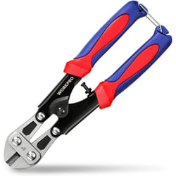 Workpro - Mini Coupe-boulons Compact 210 mm avec Mâchoires en Cr-V, Idéal pour Couper les Minces Boulons, Clous, Rivets