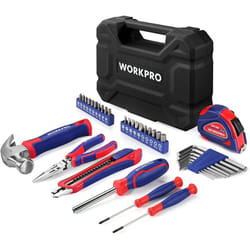 Boîte à Outils Complète Bleu 35 Pièces, Kit d'Outils avec Boîte de Rangement Durable, Idéal pour Usage Domestique ou du Travail - Workpro