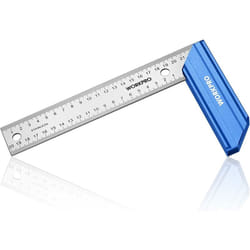 Workpro - Equerre de Menuisier de 200 mm avec Lame en Acier Inoxydable et Poignée en Aluminium, Equerre Carrée pour Menuisier, Charpentier et Travail