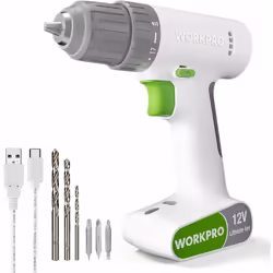 【Belle apparence】WORKPRO perceuse visseuse sans fil 12V a non seulement une belle apparence et une finition fine, mais aussi  ...