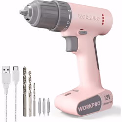 【Belle apparence】WORKPRO perceuse visseuse sans fil 12V a non seulement une belle apparence et une finition fine, mais aussi  ...