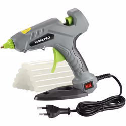 Description générale Ce pistolet à colle chaude de 60 W est conçu en plastique de haute qualité, offrant une performance effi ...