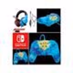 Manette filaire SWITCH Pokémon Pikachu Tie Dye Officielle Nintendo avec Câble USB détachable + CASQUE SWITCH ROUGE BLEU