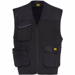 Caractéristiques : Gilet de travail en twill de coton certifié CE en ISO 13688:2013 3 poches avant, poches appliquées porte-o ...