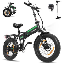HITWAY Vélo Électrique Pliable E-Bike 20 x4.0 Gros Pneus Moteur 250W Batterie Amovible 48V 13Ah EBike VTT Noir&Vert