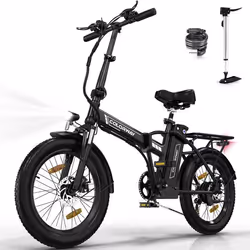 Vélo Électrique VAE COLORWAY 20×30 Gros Pneus - EBike VTT - Batterie 36V12Ah - 35-90 KM Moteur 250W - Noir