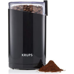 Krups F2034238 Moulin à Café électrique Fast Touch 200W Noir Puissance de 200W pour moudre rapidement sans échauffement