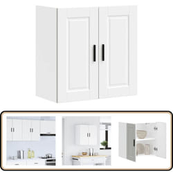 vidaXL Armoire murale de cuisine Porto blanc bois d'ingénierie