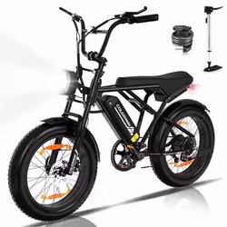Vélo électrique VAE - COLORWAY - Noir - 20 avec Pneu 4.0 Fat - Batterie amovible 36V 12Ah - E-BIKE Tout Terrain - VTT Électri ...