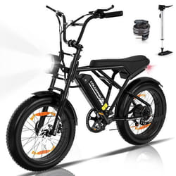 Vélo électrique VAE - COLORWAY - Noir - 20 avec Pneu 4.0 Fat - Batterie amovible 36V 12Ah - E-BIKE Tout Terrain - VTT Électrique