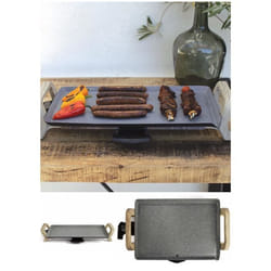 Plancha Électrique - APECT - 1800W - Revêtement Antiadhésif - Bac Récupérateur - 46 x 26 cm
