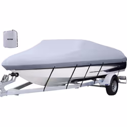 Housse de Bateau à Coque en V Notre bâche de bateau est fabriquée dans un matériau durable de qualité marine avec un revêteme ...