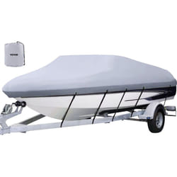 VEVOR Housse de Bateau Impermeable Bache de Bateau 6,1 - 6,7 m de Long 2,7 m de Large Couverture de Protection pour Bateau a Coque V Oxford 210D 3