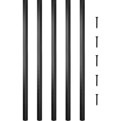 Vevor - Balustres Terrasse 66 x 1,9cm 101 pcs, Barres Garde-Corps Alliage Aluminium Barreaux de Securite Carres Rampe Rambarde Balustrade Accessoires