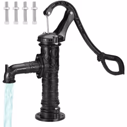 Description générale La pompe à eau à main en fonte présente un design rétro attrayant, offrant un grand débit d'eau tout en ...
