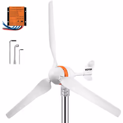 Générateur d'Éolienne 400 W/12 V 3 Pales Cette éolienne comprend un corps en aluminium de haute qualité, une queue en acier i ...