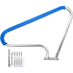 Vevor - Rampe Piscine Inox 121,9x91,5cm, Main Courante 113kg Rail Barre deAppui de Piscines Tube 4,83cm Epaisseur 2mm avec Housse Poignee 1,2m 4