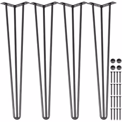 Pied de Table en Épingle à Cheveux de 45,7 cm de Haut 4 PCS 3 Tiges & Support Robuste & Protection du Sol Si vous cherchez un ...