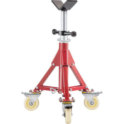 Servante de Tubes a Tete en v sur Roulettes Servante Tuyauteur Charge 400 kg Servante Tuyaux Structure en Acier Ajustable 50,5-93,5 cm Pieds