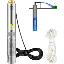 Vevor - Pompe Immergee pour Puits 100 L/min 66 m Pompe a Eau pour Puits Profond en Acier Inox, Pompe a Eau Electrique 750 w, Pompe de Puits