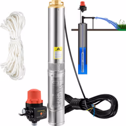 Pompe Immergée pour Puits 550 W 50 L/min Max. Débit & 89 m Max. Tête & Résistance au Sable Moins de 5 % Êtes-vous inquiet pou ...
