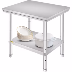 Description générale Table de préparation de cuisine en acier inoxydable durable, idéale pour un usage commercial et domestiq ...