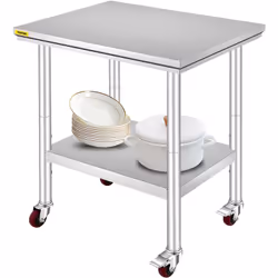 Description générale La Table de Préparation de Cuisine en Acier Inoxydable est idéale pour les professionnels et les particu ...