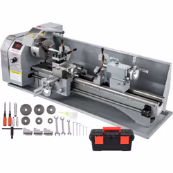 Mini Tour à Métaux 29,5 pouces / 750 mm 1100 W & 220 x 750 mm & 2250 RPM Le mini tour à métaux de précision 220 x 750 mm est ...