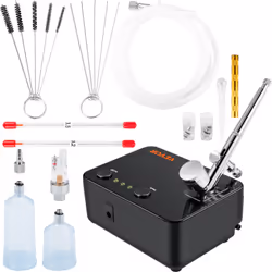 Kit Aérographe et Compresseur Multifonctionnel Pression et Débit d'Air Élevés & Excellente Compatibilité & Certificat Aliment ...
